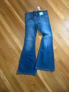 Express bell flare low rise jeans